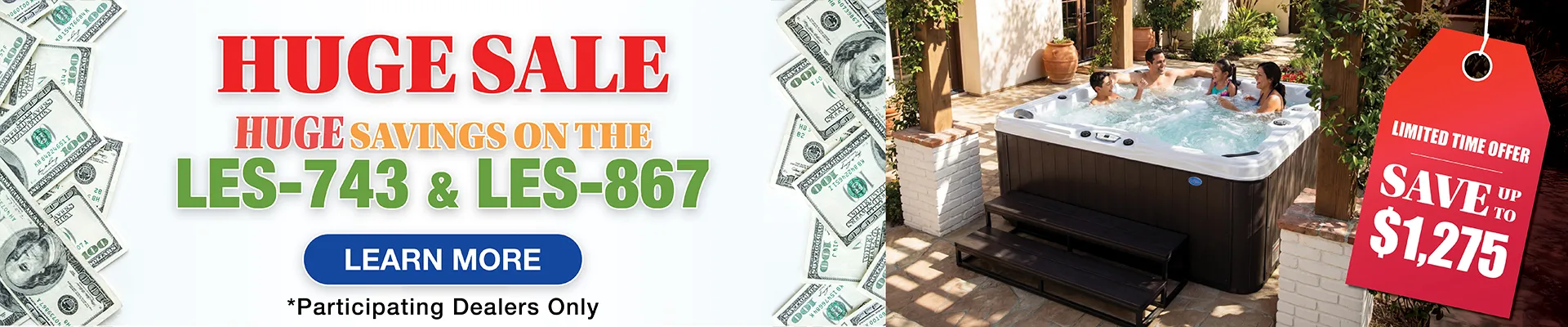 Calspas hot tub being used in a family setting - Puebla